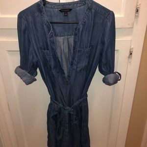 Cute Denim Buttoned Sleeve Dress!